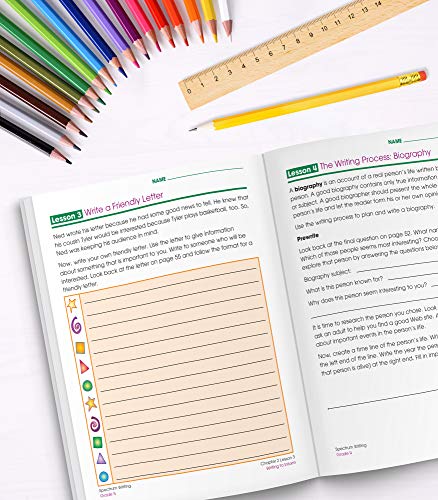 Spectrum Writing 4th Grade Workbooks, Learn to Write a Story, to Inform, an Opinion, Handwriting Practice for Kids 8-10, Classroom or Homeschool Curriculum