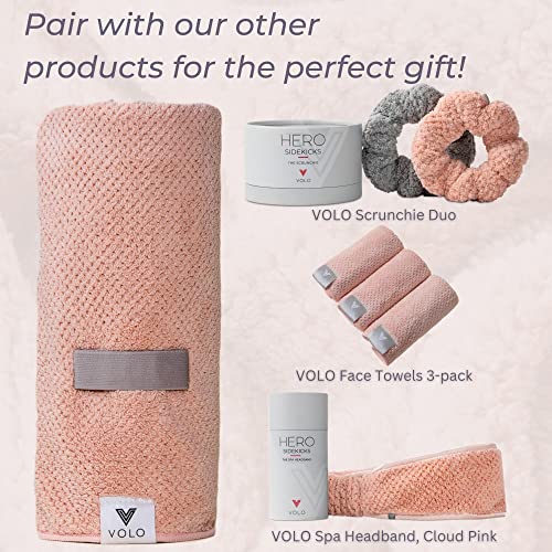 VOLO Hero Capri Blue Hair Towel | Ultra Soft, Super Absorbent, Quick Drying Nanoweave Fabric | Reduce Dry Time by 50% | Large Towel Wrap for All Hair Types | Anti Frizz & Anti Breakage | Microfiber