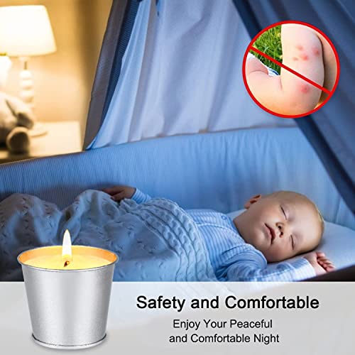 Facio Candles Outdoor Indoor 8 Pack Scented Candles Set Bulk Made with Soy Wax Bucket and Essential Oils for Garden Patio Yard Home Balcony, 8 Pack Citronella Candles