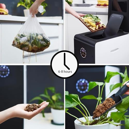 GEME World First Bio Smart 19L Electric Composter for Kitchen, Filter No Need to Change, Not Dehydration Tec, Add Waste Anytime Compost Machine, Electric Compost Bin Kitchen, Food Cycler Real Compost