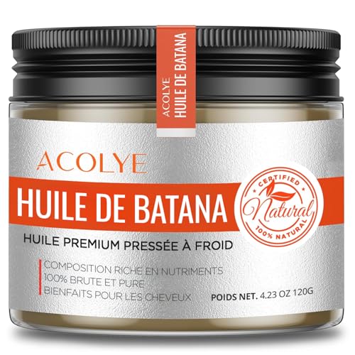 Acolye Raw Batana Oil for Hair Growth: Natural Unrefined Batana Hair Mask for Nourishes Dry Damaged Strengthens Hair Resilience Men Women (red, 4.23)