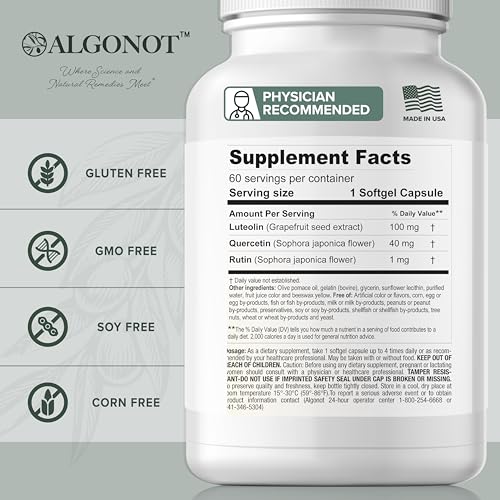 NeuroProtek Low Phenol - 60 Soft Gels Exclusive patented combination of Luteolin and other Flavinoids in Olive Pomace Oil with EVOO