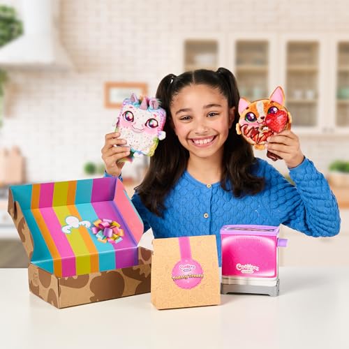 Cookeez Makery Toasty Treatz Toaster with Scented Plush - 2 Pack; Make A Soft and Squishy Surprise Plush Friend. Pop-in-Bread and See A Surprise Plush Pop Up!