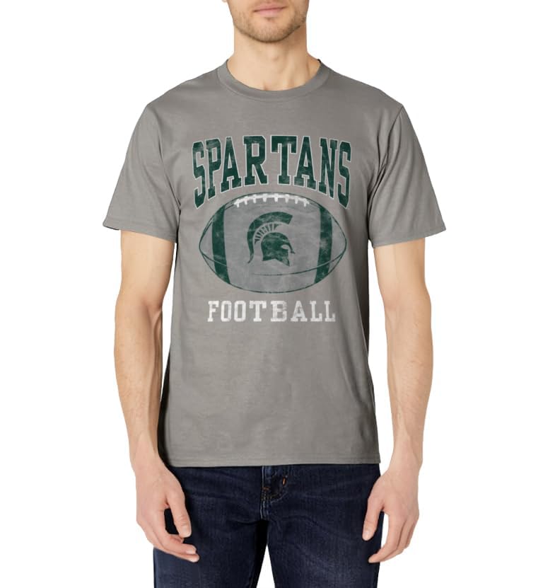 Michigan State MSU Spartans Football Ball T-Shirt