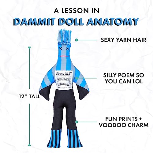 Dammit Doll - Classic Random Color, Stress Relief - Gag Gift - 1 Doll - Sports Themed