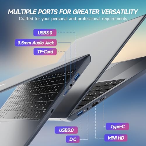 XYPLOXZ 17 Inch Laptop, 8GB RAM 256GB SSD, Intel N5095(Up to 2.9GHz), FHD IPS 1920x1080 Screen, Windows 11, WiFi, Webcam, Bluetooth 4.2, USB 3.0, for Students and Business.