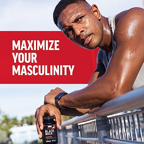 FORCE FACTOR Black Maca Root 1000mg, Vitality Supplement for Men with Black Pepper Extract for Absorption, Natural Maca Negra Extract, 90 Capsules