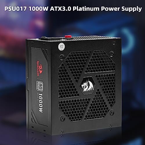 Redragon PSU007 80+ Gold 850 Watt ATX 3.0 & PCIe 5.0 Fully Modular Power Supply w/ 80 Plus Gold Certified, Compact 160mm Size, Smart ECO Low Noise RGB Fan, 100% Japanese Capacitors, Full Mod Cables