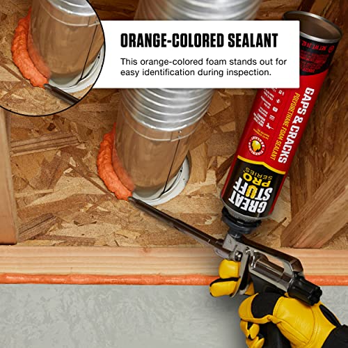 Great Stuff PRO Gaps & Cracks | Gun-Applied Insulating Foam Sealant, 24 oz. – Cream (12 Pack), 341557