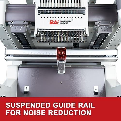 BAi VisionV22 Hat Embroidery Machine, Multi Needles Computerized Commercial Embroidery Machines,15.7"x19.7" Embroidery Area,15 Needles Tubular Structure Stable Cap Embroidery Machine