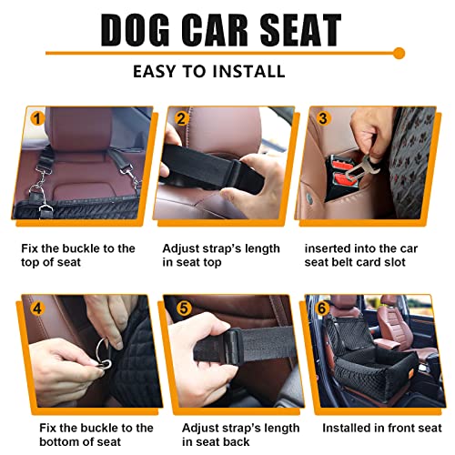 Pet Booster Seat for Medium Small Dogs - Multi-Function Dog Bed & Travel Bed, Comfortable & Safe, Removable & Washable, Fits Cars/Trucks/SUV