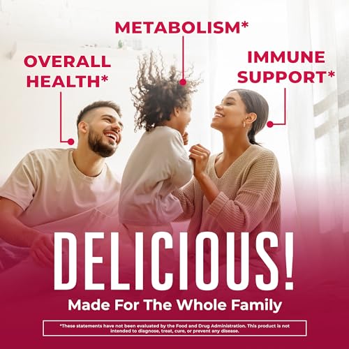 MaryRuth's Multivitamin for Women | Men & Kids | Vegan Liquid Vitamins & Minerals | Adults & Kids Multivitamins | Beauty & Energy Booster | Raspberry | No Added Sugar | 15.22 Fl Oz