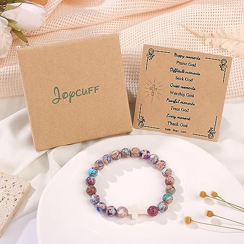 JoycuFF Get Well Soon Gifts for Women Cross Bracelets for Women Christian Religious Gifts
