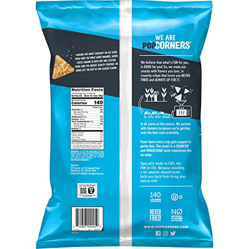 PopCorners Popped Corn Snacks White Cheddar, 12 Oz