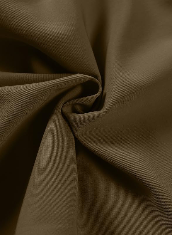 JMIERR Mens Golf Pants Slim Fit Stretch Dress Pants Running Travel Casual Pants for Men with Pockets Dark Brown