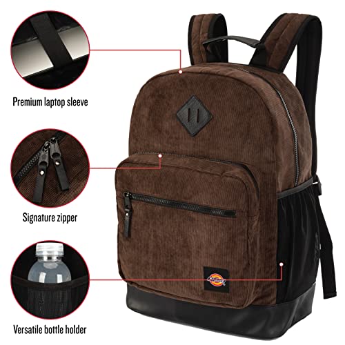 DICKIES Signature Backpack for School Classic Logo Water Resistant Casual Daypack for Travel Fits 15.6 Inch Notebook