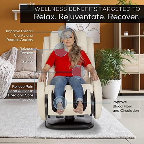 Human Touch WholeBody 7.1 Living Room Recliner Massage Chair - Full Body Professional Grade Personal Massage - Relaxation w Heat for Targeted Stress + Muscle Pain Relief with Foot Calf - Black