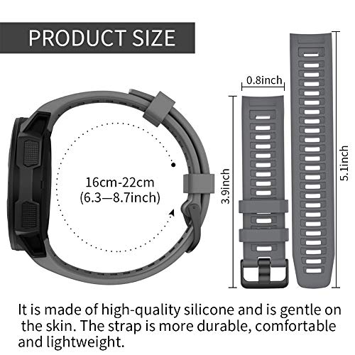 Watbro Bands Compatible with Garmin Instinct Sports GPS, Soft Silicone Adjustable Replacement Wristbands for Garmin Instinct/Instinct Tide/Instinct Tactical