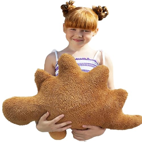 Lixzuch 24 inch Large Dino Nugget Pillow, Big Stegosaurus Dino Chicken Nugget Pillow Stuffed Animal Plush Toy, Dino Nugget Plush Dinosaur Theme Party Decoration Birthday Gift for Kids