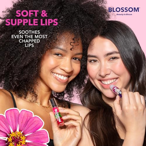 Blossom Roll on Lip Gloss, Scented Clear High Shine Moisturizing Lip Oil, Non Sticky, Infused with Real Flowers, Made in USA, 0.2oz, Pineapple