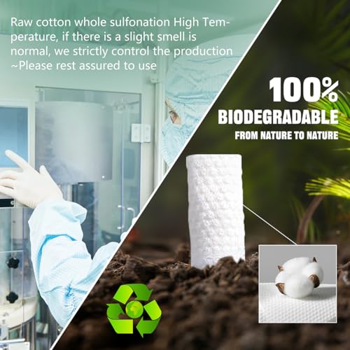 Vuacepe Face Towels Disposable Clean Face Towels, Cotton Makeup Remover Face Wipes, Disposable Large Facial Towels, Facial Cleansing Wipes for Sensitive Skin, Travel Hotel Essentials 50 Count (1 Pack)