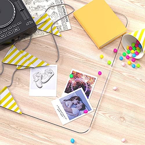 Oterri Clear Writing Desk Pad, 20’’x40” Heat Resistant Waterproof PVC Round Edge Durable Desk Protect Mat, Anti-Static Writing Mat Table Protector