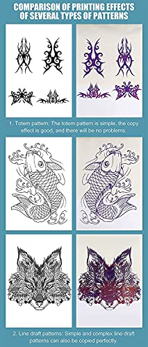 Sacnahe Tattoo Transfer Stencil Machine Copier Printer Thermal Tattoo Kit Copier Printer With 20pcs Tattoo Stencil Transfer Paper, Black