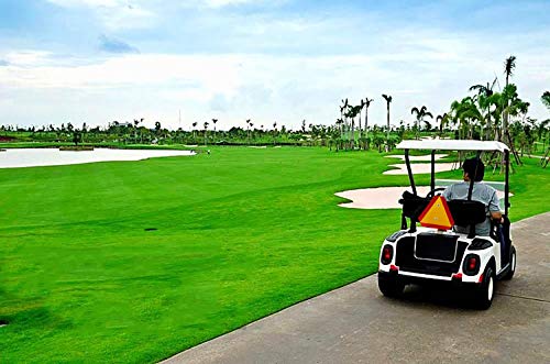 Orange Slow Moving Vehicle Sign,Triangle Sign,SMV sign 14"x16"Aluminum Diamond Grade Reflective,Up to 7 Years of Outdoor use for Golf Cart