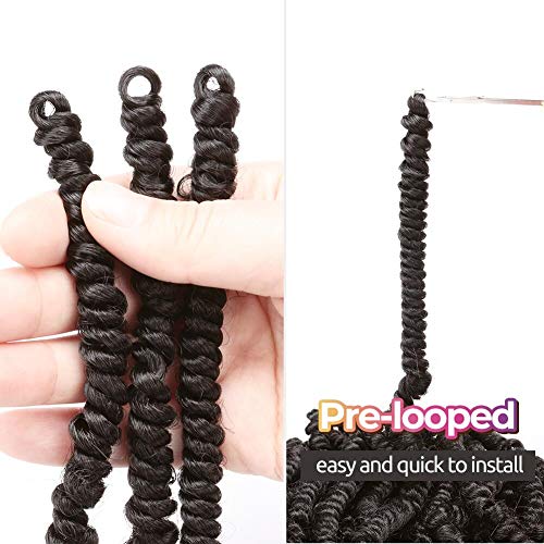 ToyoTress Boho Box Braids Crochet Hair - 12 Inch 8 Packs Ombre Orange Box Braids Crochet Hair Curly End Crochet Braids, Short Pre-looped Synthetic Braidsing Hair Extensions (12 Inch, T350-8P)
