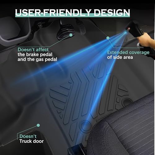 Floor Mats & Cargo Liner Fit for 2016-2021 Jeep Grand Cherokee / 2022 Jeep Grand Cherokee WK2 (5-Seater), TPE Rubber Floor Liners Trunk Mats for Grand Cherokee, 1st & 2nd Row & Cargo Liner-Black