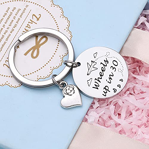 NOTHERS RSZOTW Wheels Motivational Keychain TV Show Fans Gift Wheels Up In 30 Daughter Gift Best Friend Gift TV Show Inspire Jewelry Sister Gift TV Show Lover Gift