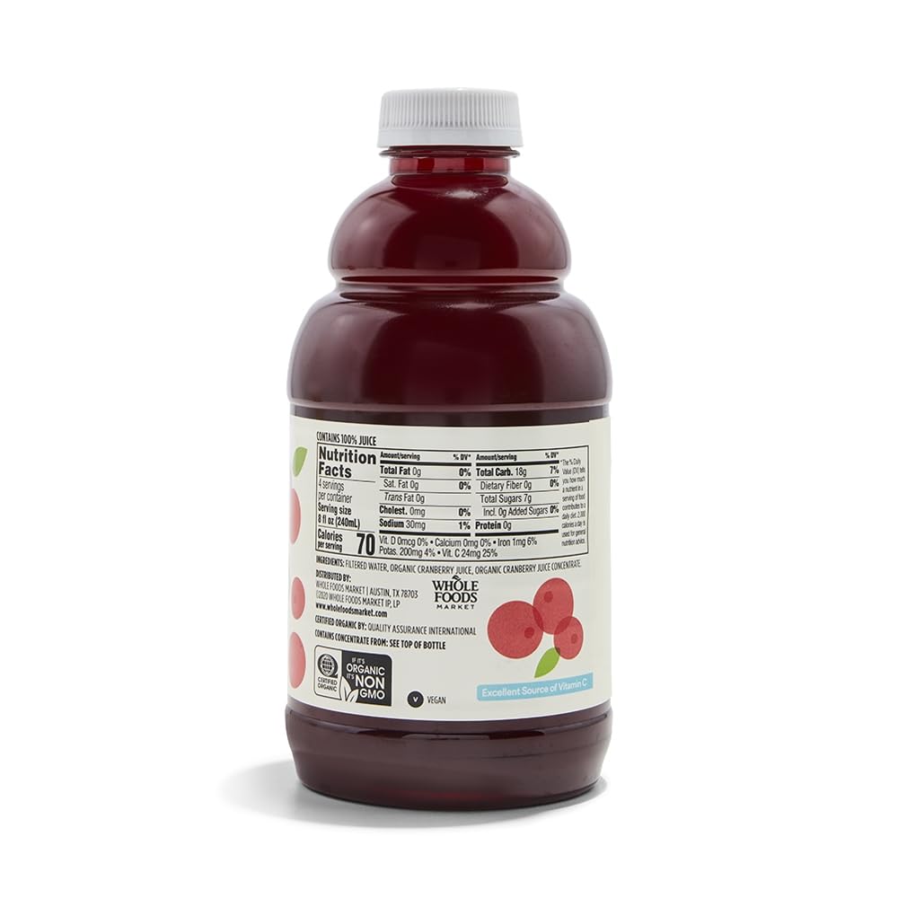 365 by Whole Foods Market, Organic Cranberry Juice, 32 Fl Oz