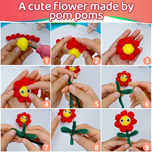 Iooleem Large Pom Poms, 1.5 inch(4cm), 90pcs Yellow Pom Poms, Large Size, Pom Poms for Arts and Crafts, Pom Pom Balls, Craft Supplies.