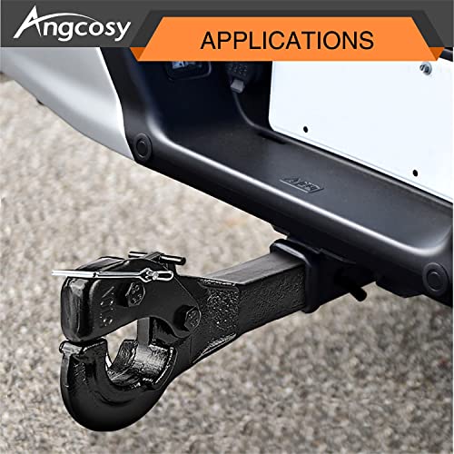 ANGCOSY 5-Ton Pintle Hook Trailer Hitches Receiver Hook for 2” Hitches Hitch Hook Military Receiver, 10000 lbs, 15” Length
