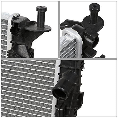 DNA Motoring OEM-RA-2696 OE Style 1-Row Aluminum Direct Fit Radiator Compatible with 04-09 Mazda3 2.0L/2.3L (Turbo) AT, 26-7/16" W X 14-1/2" H X 7/8" D, 1-5/16" Inlet, 1-5/16" Outlet
