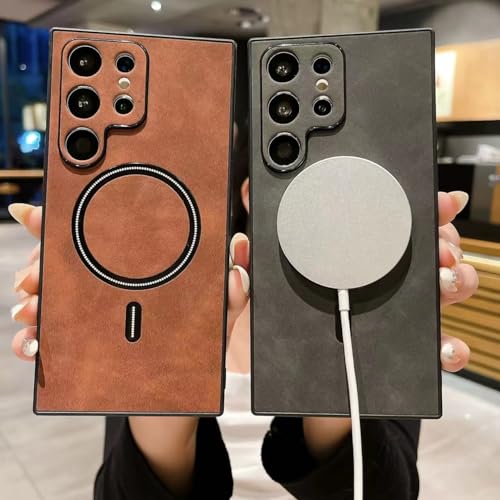 Designed for Samsung S23 Ultra Case, Case for Samsung S23 Ultra Cases with Leather Quality & Full Lens,Screen & Camera Protection,Samsung S23 Ultra Cover (Black)