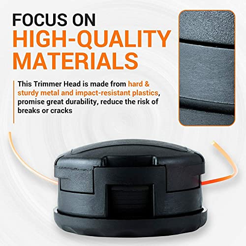 AMINORD 2 Packs Trimmer Head for Echo Speed Feed 400 SRM Series Straight Shaft Bump Feed Weed Eater (10mm x 1.25mm LH), Perfectly Fits SRM-225 SRM-230 SRM210 and More, Replace OEM Part #99944200907