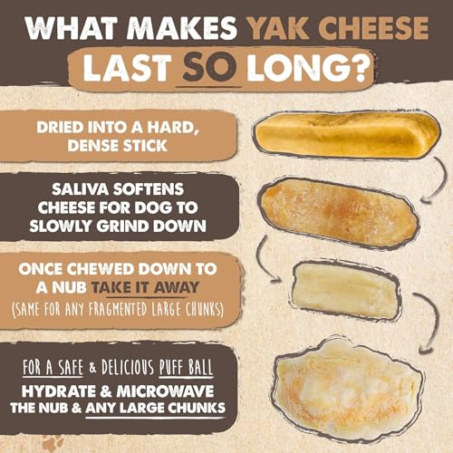 Mighty Paw Yak Cheese Chews for Dogs | All-Natural Long Lasting Pet Treats. Odorless and Great for Oral Health. Limited-Ingredient Chews for Puppies & Power-Chewers (Small, 12 Pack)