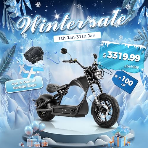 eAhora 4000W M1P Pro (2025 Upgrade) 50MPH Electric Motorcycle, 60V 42ah Battery, 55 Miles Range, Dual Suspension Dual Hydraulic Brakes,Street Legal
