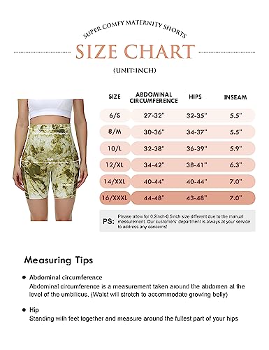 HOFISH Women's Maternity Yoga Shorts Over The Belly Summer Active Workout Running Pants Pockets MorandiGrey M