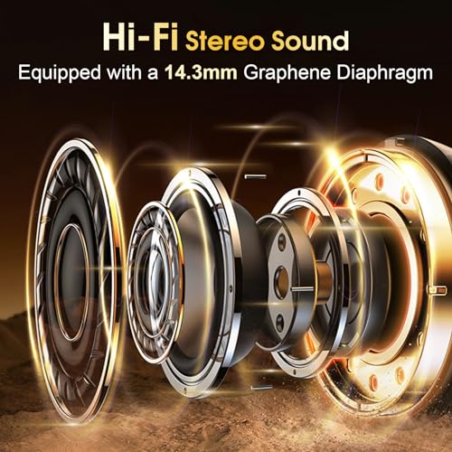 Wireless Earbuds 75hrs Bluetooth 5.3 Headphone Sport, 2024 Bluetooth Earbuds Stereo Deep Bass Over Ear Bud with Earhooks, ENC Noise Cancelling Mic, IPX7 Waterproof Earphone for Workout/Running