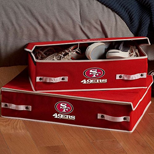 Franklin Sports NFL Jacksonville Jaguars Under The Bed Storage Bins - Large, 26 x 18 x 6 - Inch