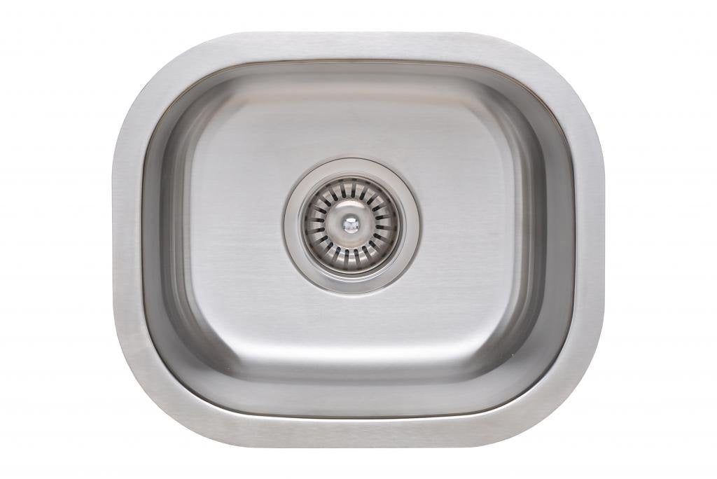 Wells 18 Gauge Single Bowl Undermount Stainless Steel Bar Sink Package