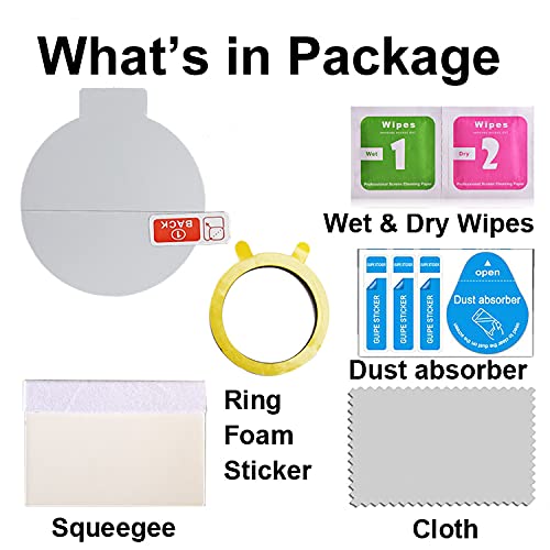 smaate Compatible with OYV TGW008 1.28”, Soft Smart Watch Screen Protector, TPU, 6-pack, Full Coverage, Bubble Self-healin