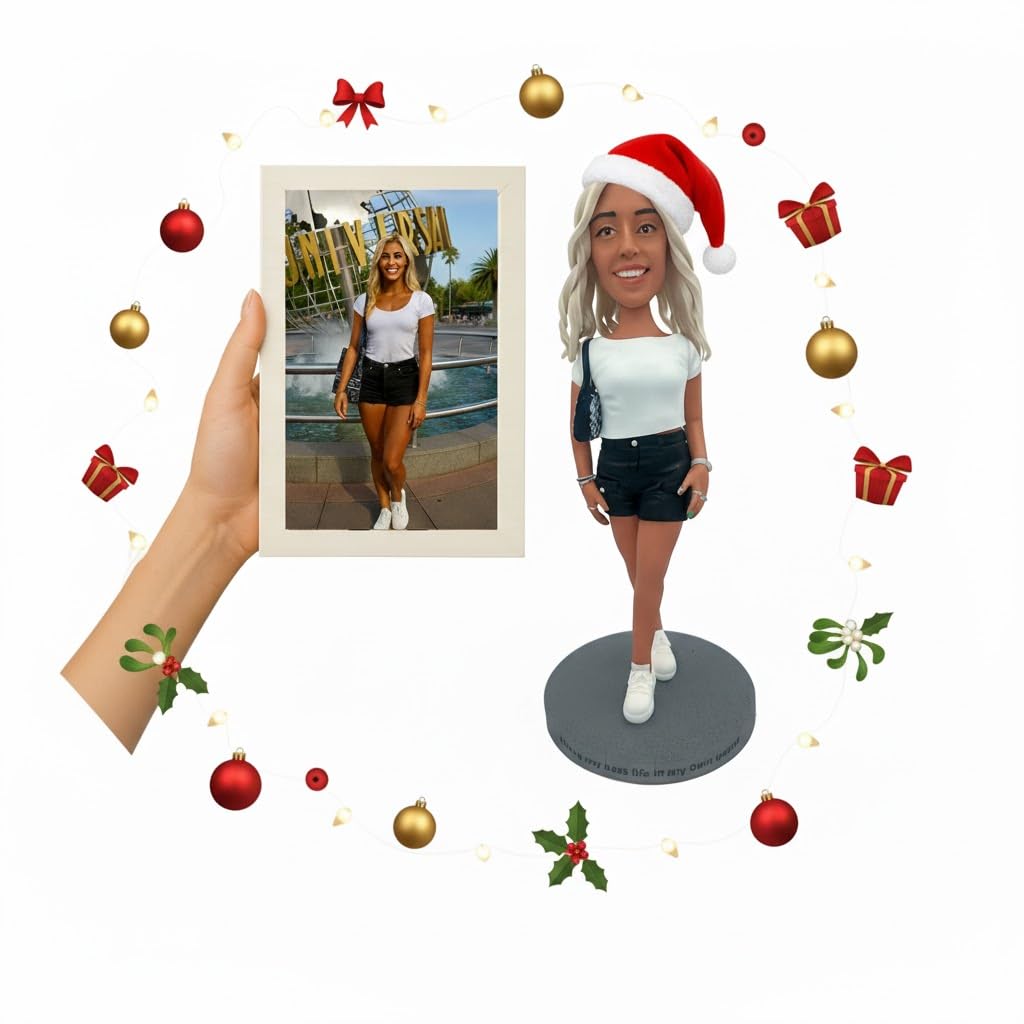 Custom Bobble Head – Personalized Bobblehead Figurines with Skin Tone, Hair & Accessories | Couples, Family, Group, Graduation & Business | Proof Provided Prior to Completion