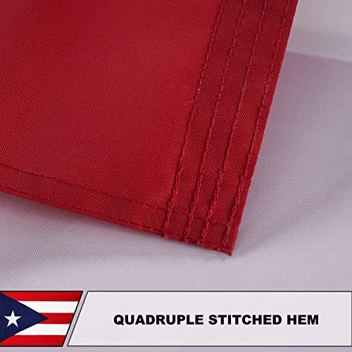AZCOVER Puerto Rico Flag, 3x5 FT Puerto Rican Flag Outdoor Embroidery Stars and Double Stitched Sewn Stripes with 2 Brass Grommets, 210D Heavy Duty Polyester Puerto Rican Flags