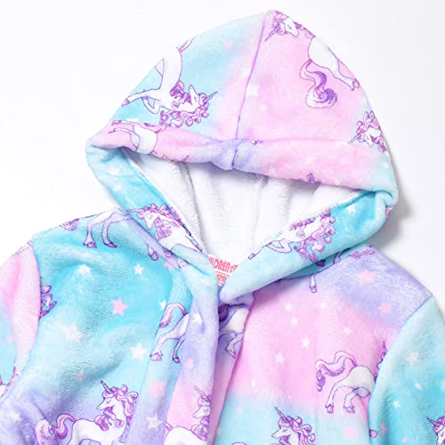 CHILDRENSTAR Matching Girls & Doll Bathrobes Kids Hooded Robes Plush Soft Fleece Pajamas Sleepwear,3t 4t