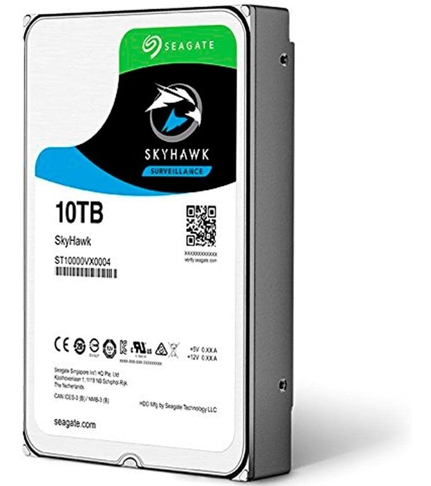 Seagate SkyHawk 10TB Surveillance Hard Drive - SATA 6Gb/s 256MB Cache 3.5-Inch Internal Drive (ST10000VX0004)