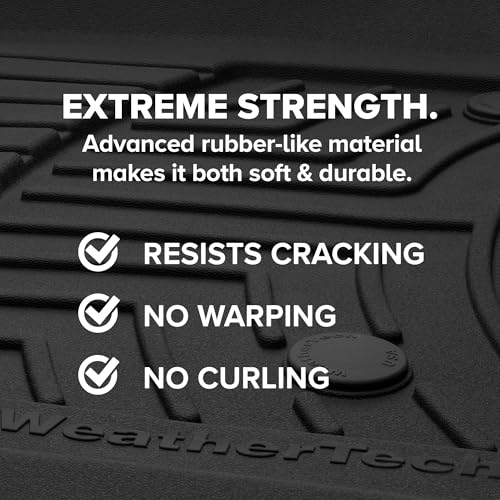 WeatherTech FloorLiner HP Custom Fit Floor Mats for Silverado 1500, LTD, 2500HD/3500HD, Sierra 1500, 2500HD/3500HD, Limited - 1st & 2nd Row (441436-1-5IM), Black