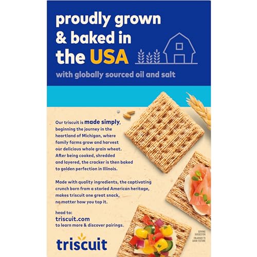 Triscuit Organic Original Whole Grain Wheat Crackers, Organic Crackers, Vegan Crackers, 6 - 7 oz Boxes